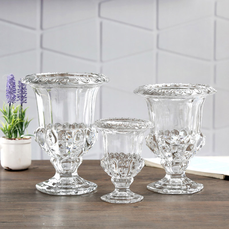 Desk Setup Plants - Clear Glass Flower Vase Stem Plant