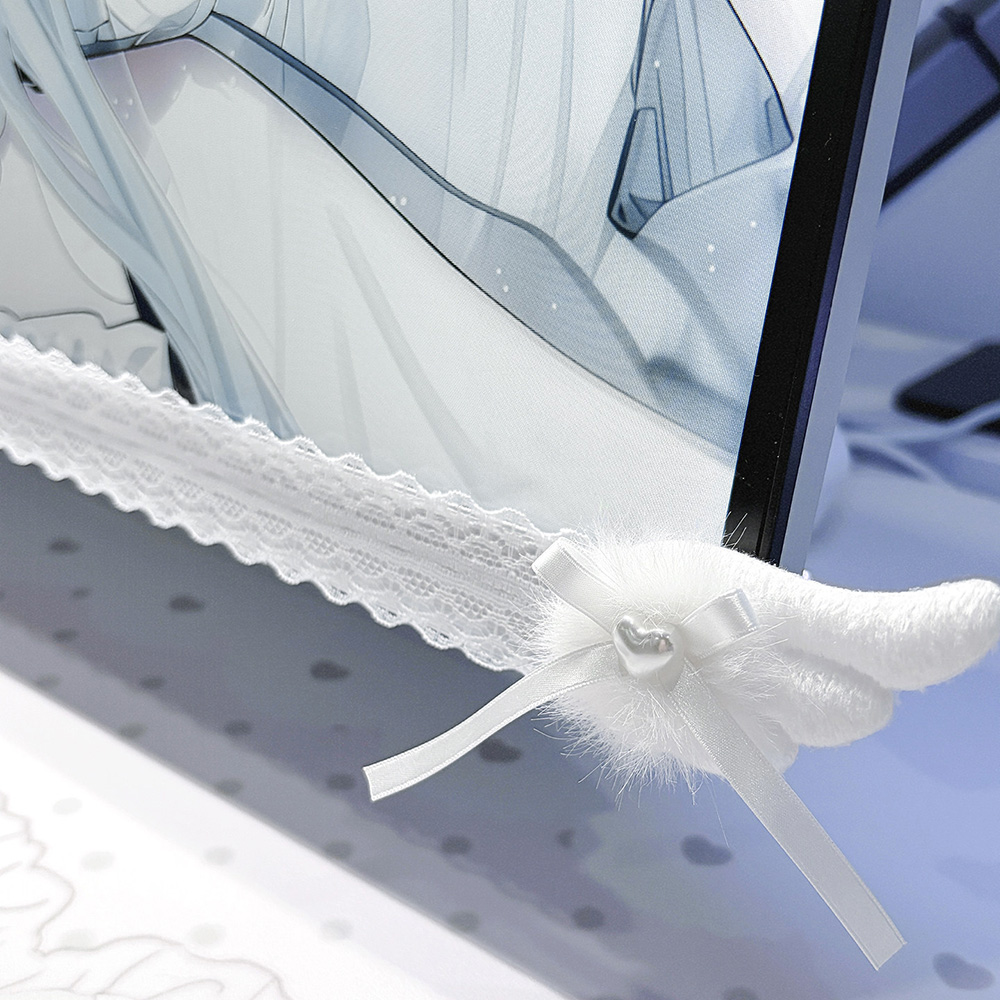 Gaming Setup Desk - New Screen Decor White Lace Monitor