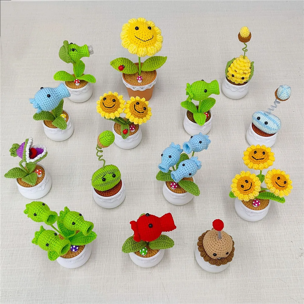 Desk Setup Plants - Plants Zombies Sunflower Pea Flower Pot