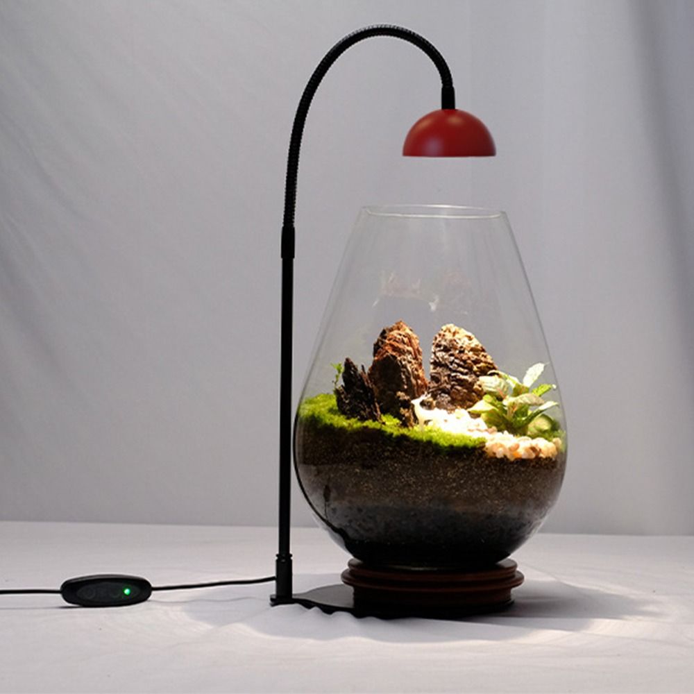 Desk Setup Plants - Aluminum Alloy Plant LED Table Lamp