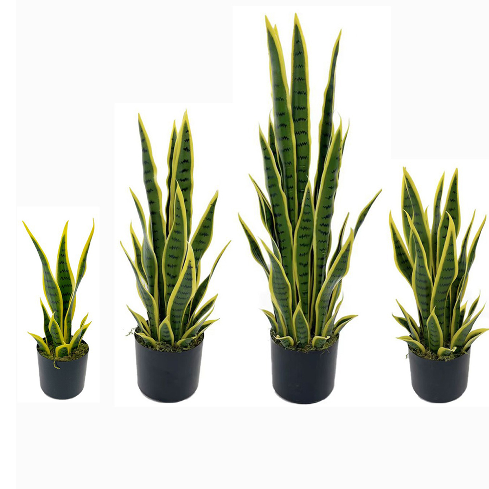 Desk Setup Plants - 40-100cm Artificial Sansevieria Snake Plant With