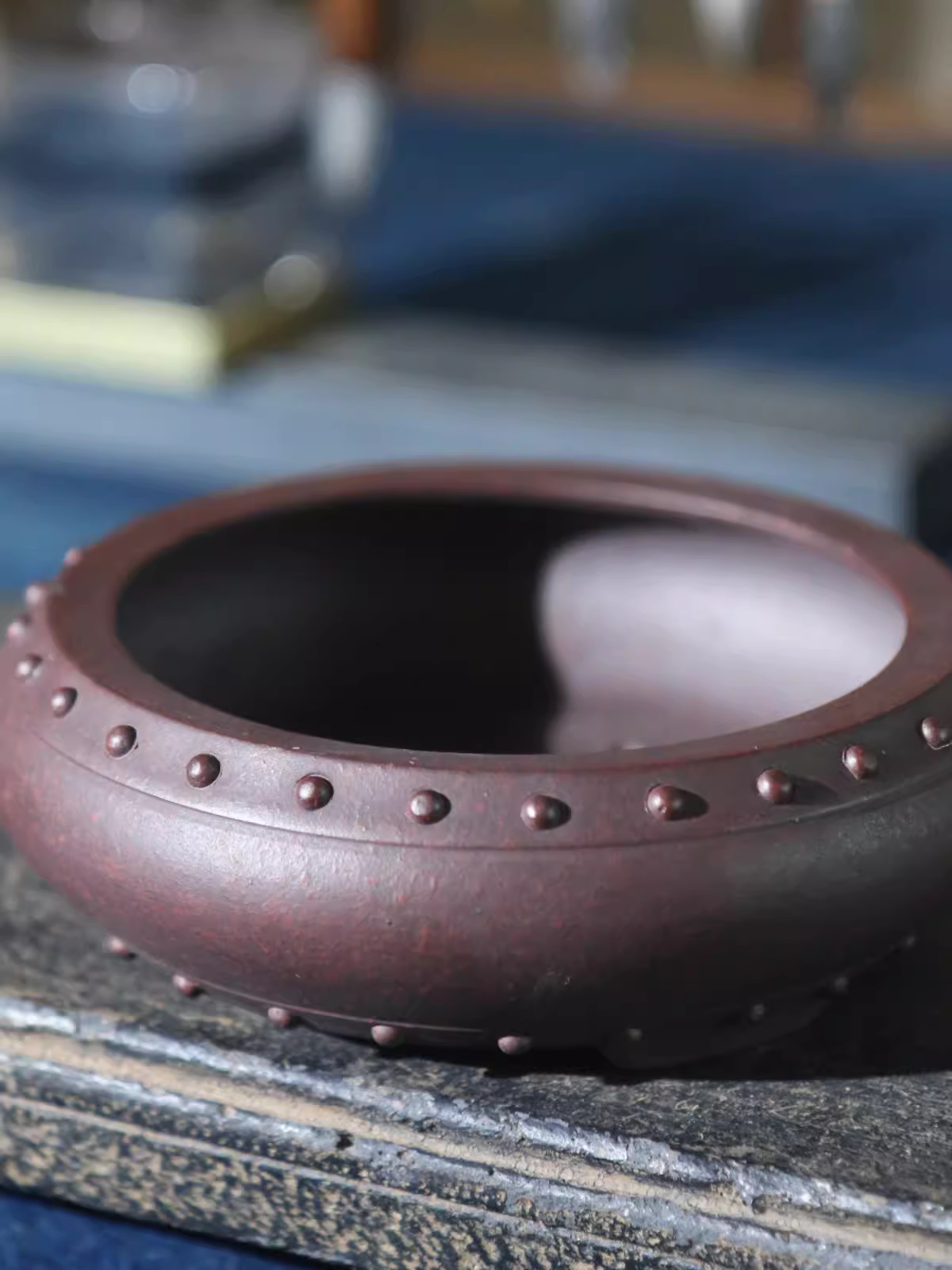 Desk Setup Plants - Ceramic Circle Bonsai Pot, Made by