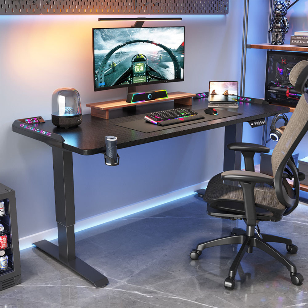 Gaming Setup Desk - Height Adjustable Desk Motion Electric Sit