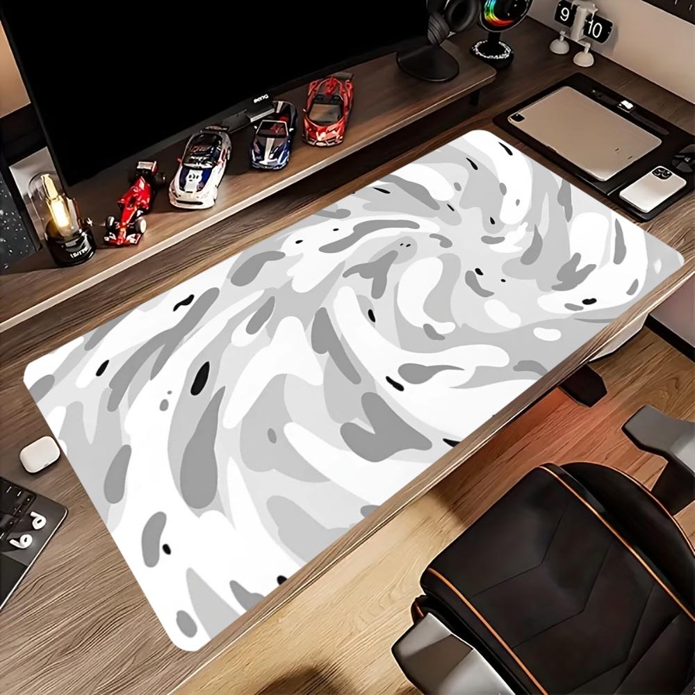 Desk Mat Grey White Topographi - огляд і ціна Desk Setup Grey