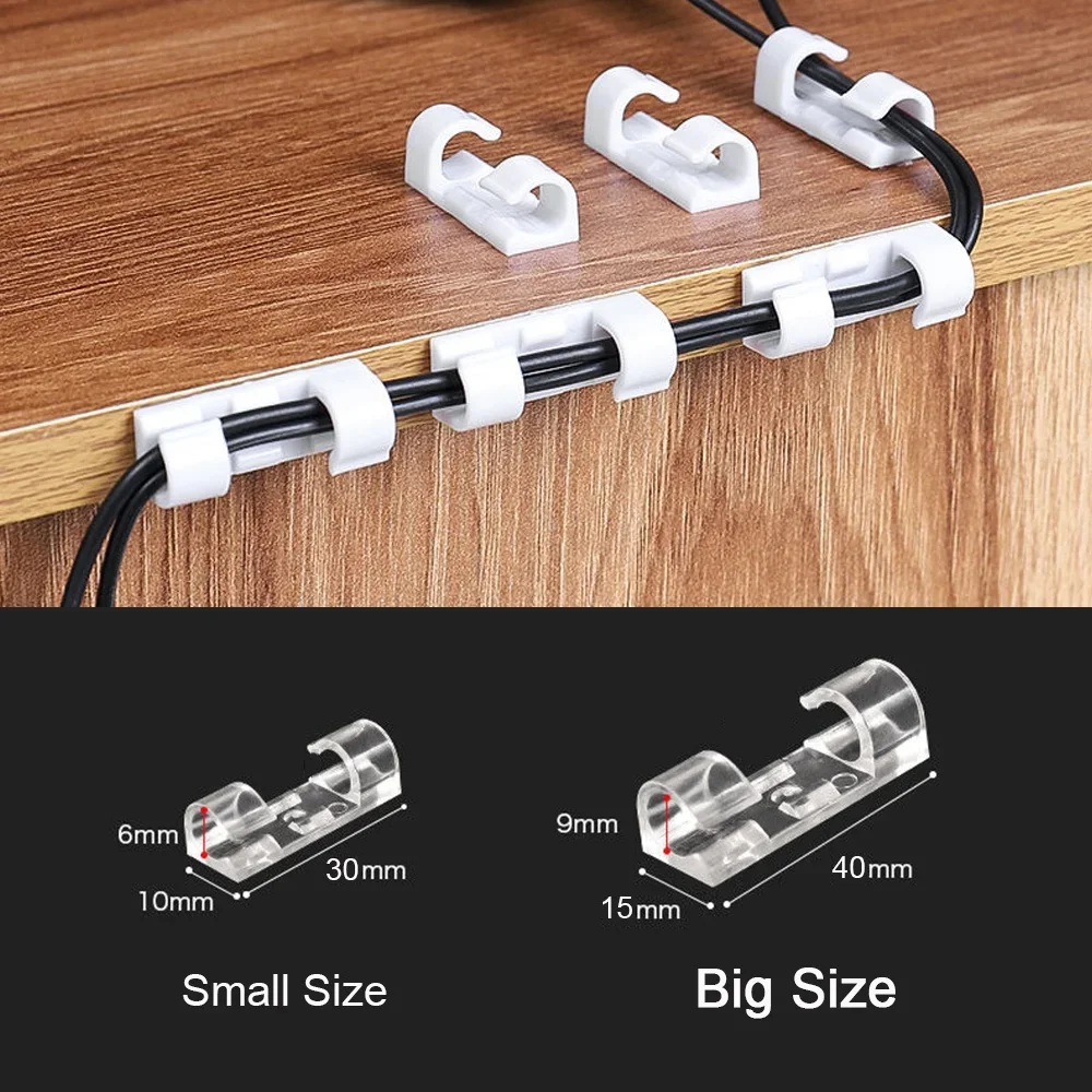 Cable Clips Organizer Drop Wir - огляд і ціна Desk Setup Cable Management