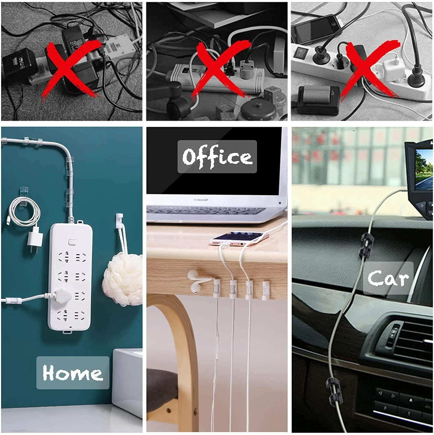 Cable Clips Organizer Drop Wir - огляд і ціна Desk Setup Cable Management