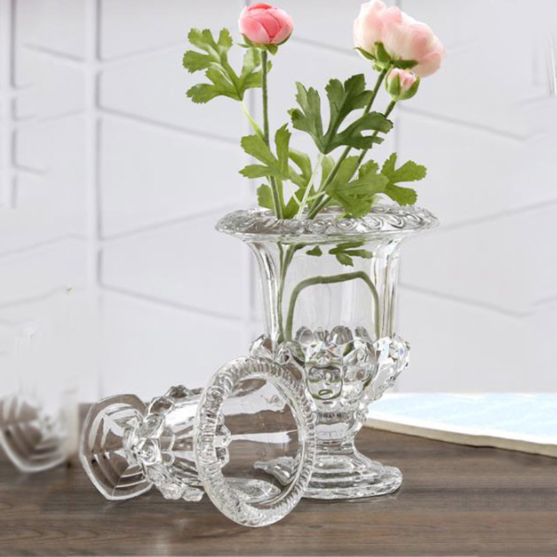Clear Glass Flower Vase Stem P - огляд і ціна Desk Setup Plants