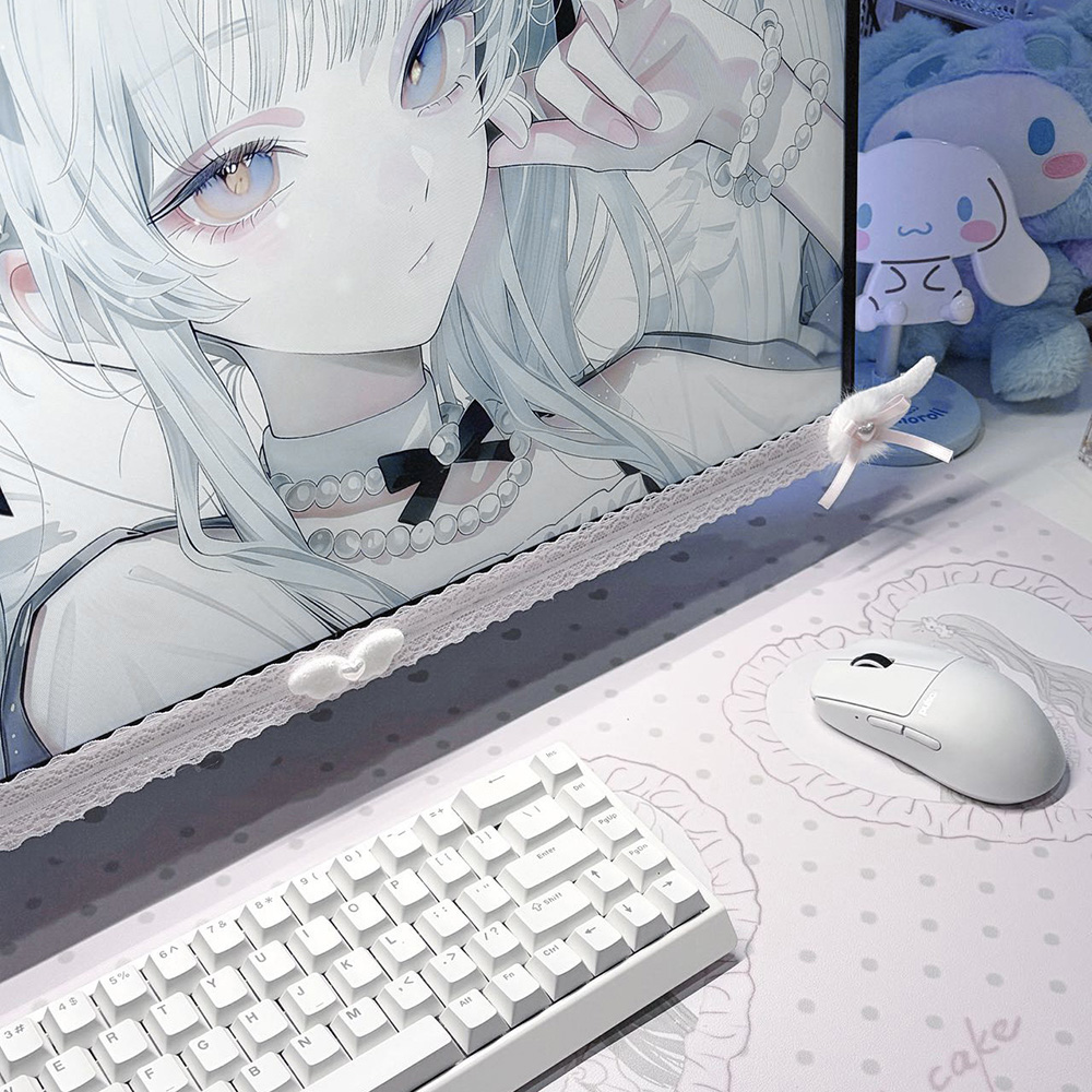 New Screen Decor White Lace Mo - огляд і ціна Gaming Setup Desk