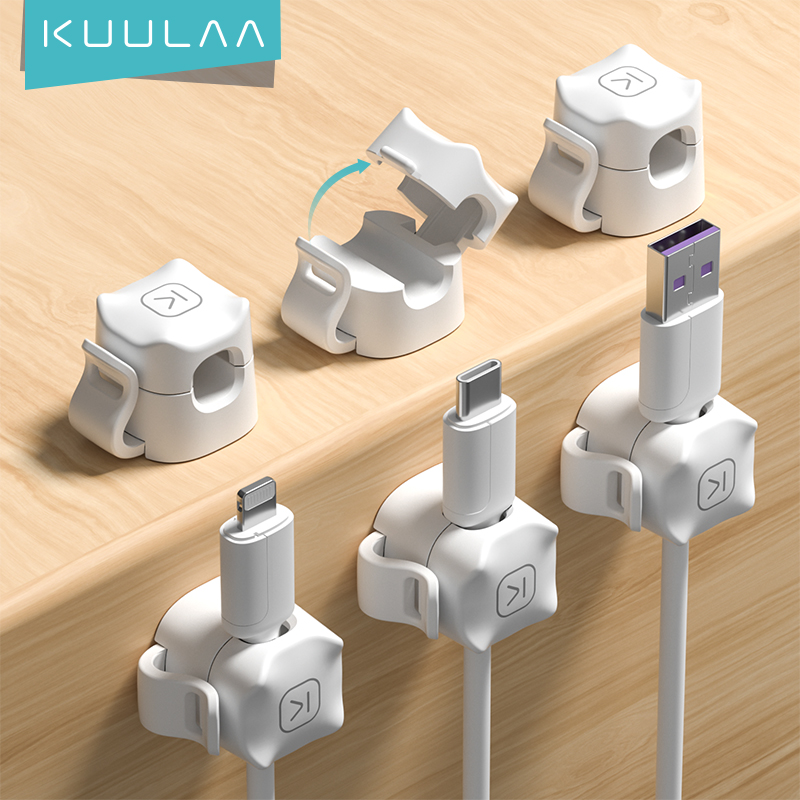 KUULAA 3/6 Pcs Cable Clip Cabl - огляд і ціна Desk Setup Cable Management