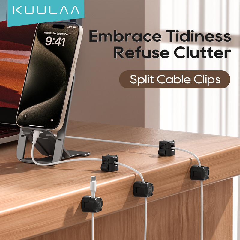 KUULAA 3/6 Pcs Cable Clip Cabl - огляд і ціна Desk Setup Cable Management