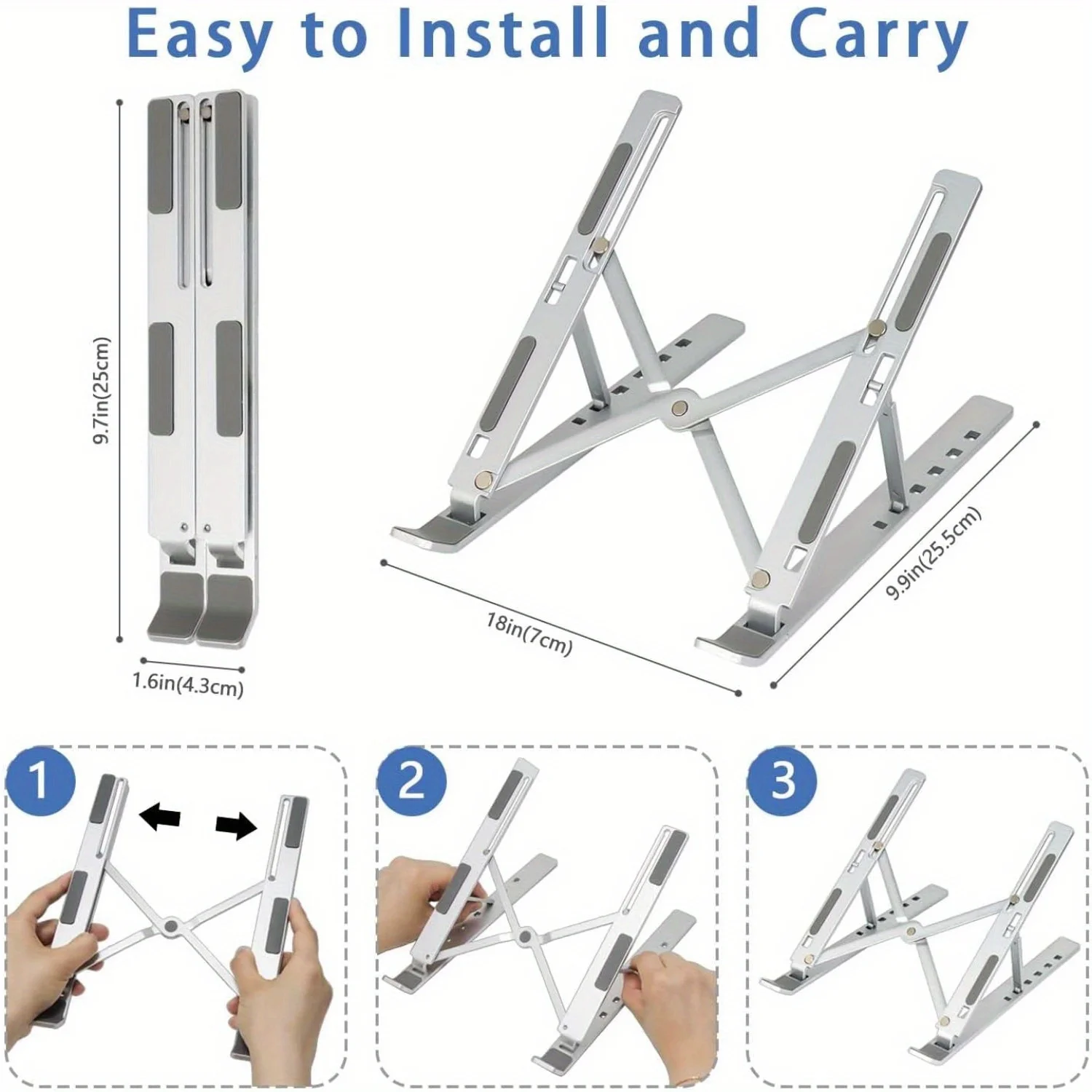 Foldable Aluminum Laptop Riser - огляд і ціна Desk Setup Mac