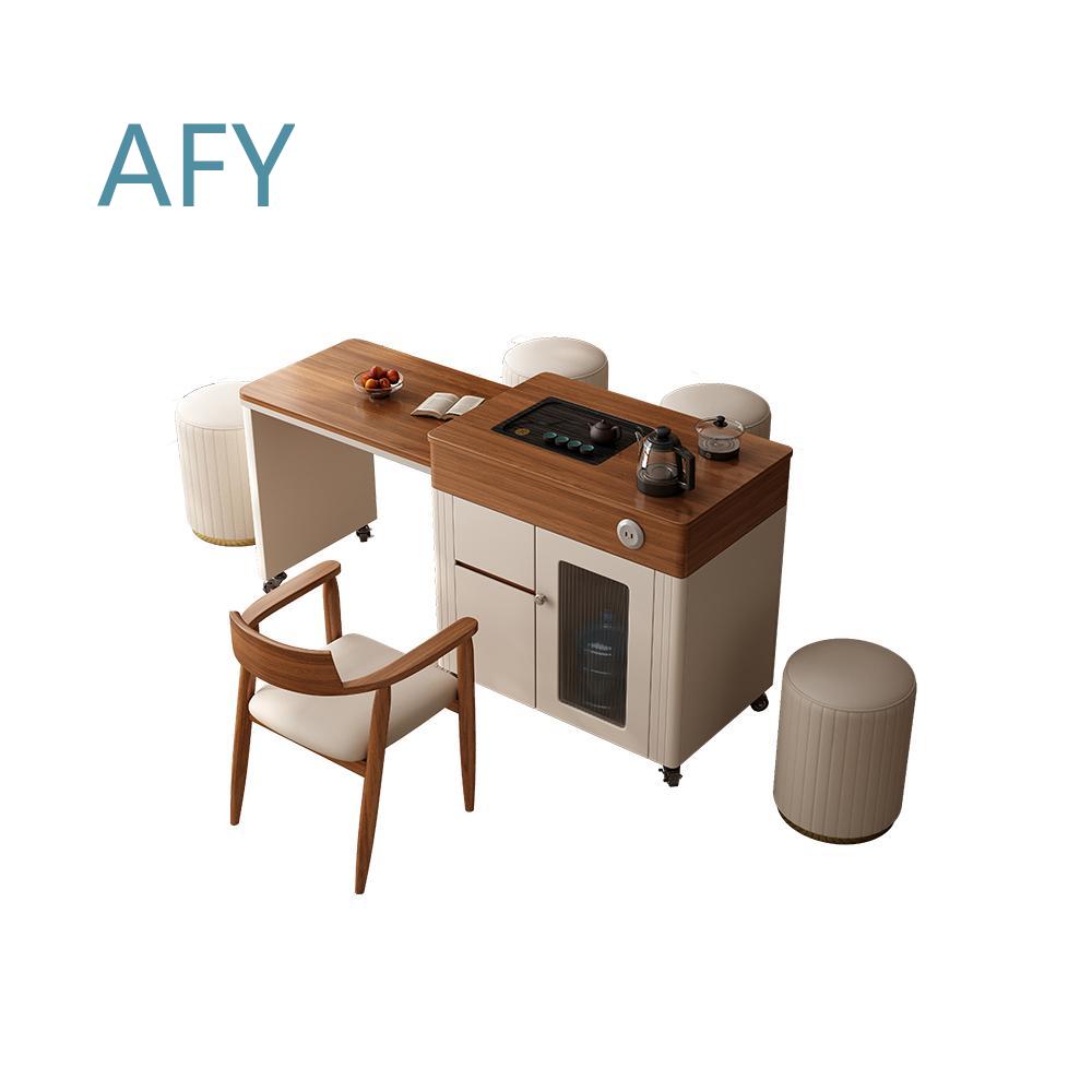 Solid Wood Mobile Table and Ch - огляд і ціна Desk Setup Small Room