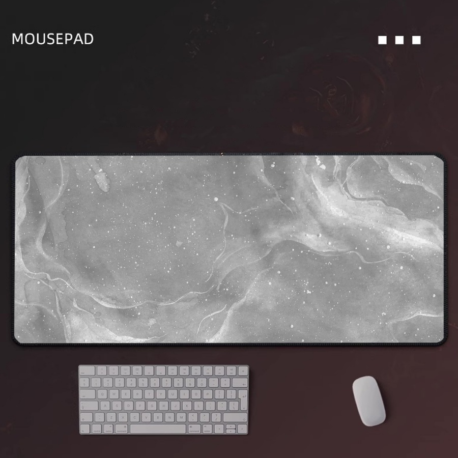 Gaming Mousepad Grey Marble La - огляд і ціна Desk Setup Grey