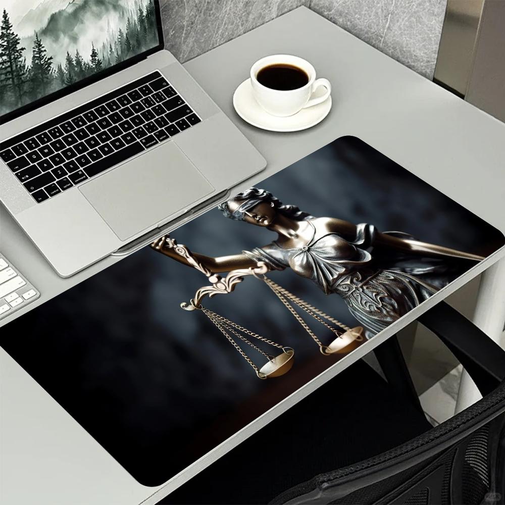 Lady Justice Statue Theme Larg - огляд і ціна Desk Setup In Office