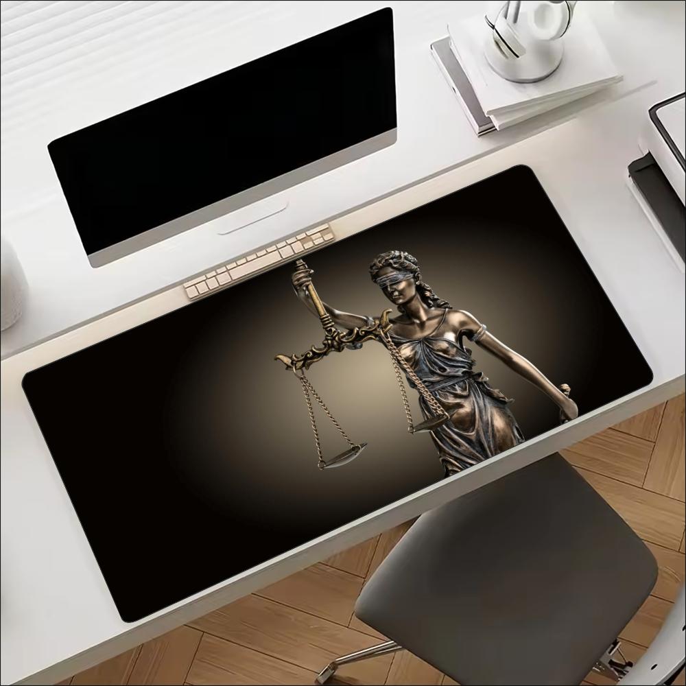 Lady Justice Statue Theme Larg - огляд і ціна Desk Setup In Office