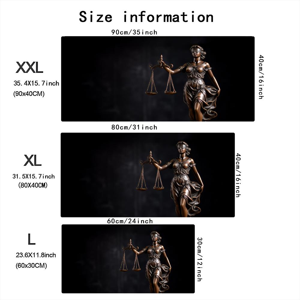 Lady Justice Statue Theme Larg - огляд і ціна Desk Setup In Office