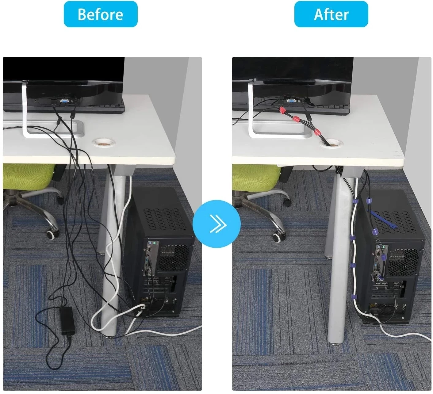 10-50Pcs Multipurpose Fastener - огляд і ціна Desk Setup Cable Management