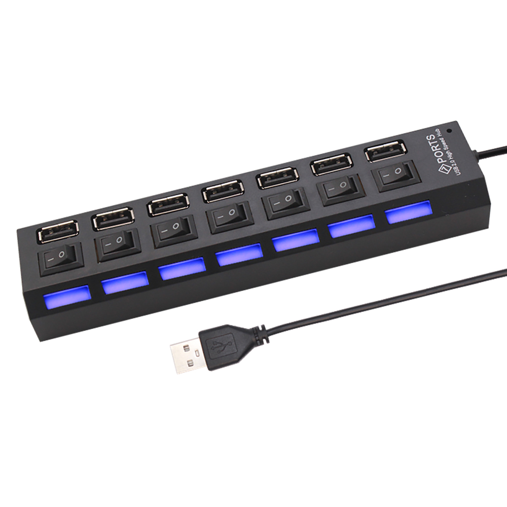 7 Port USB 2.0 Hub Splitter Fo - огляд і ціна Desk Setup Mac