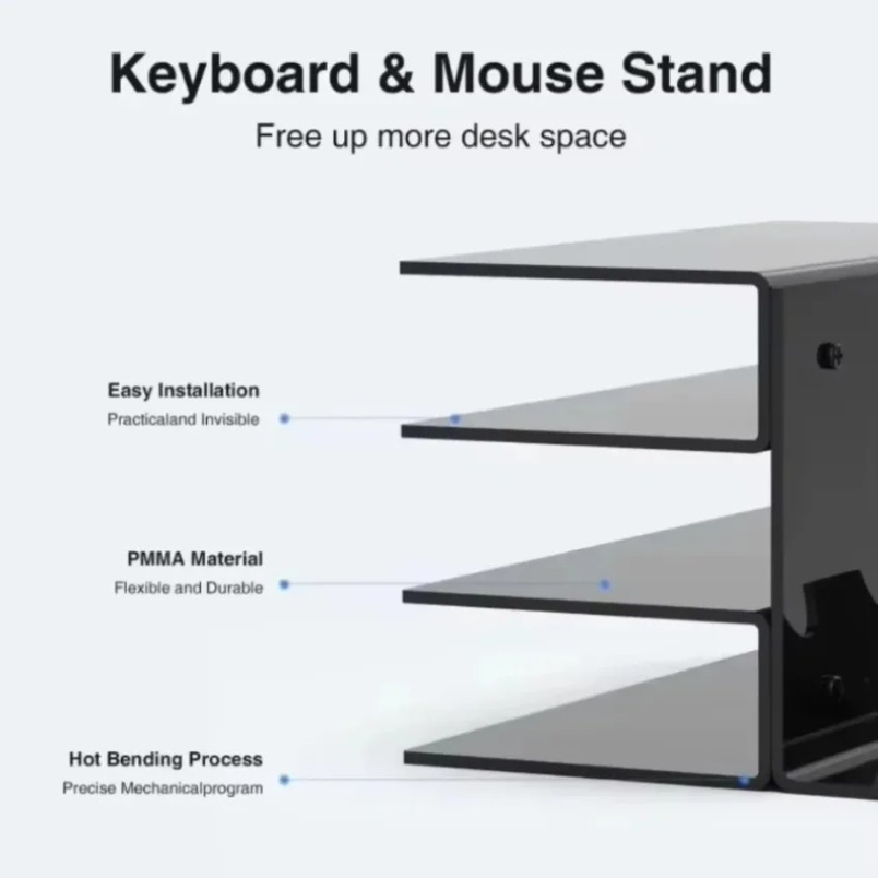 Keyboard Stand 3 Tier Acrylic  - огляд і ціна Gaming Setup Desk