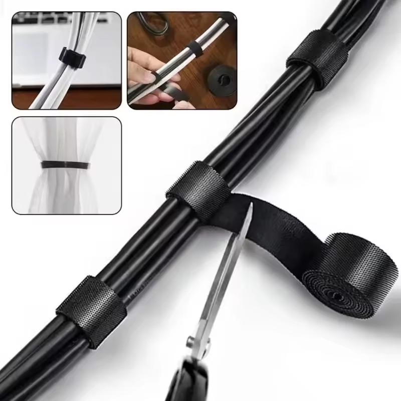 5M Hook and Loop Fastener Cabl - огляд і ціна Desk Setup Cable Management