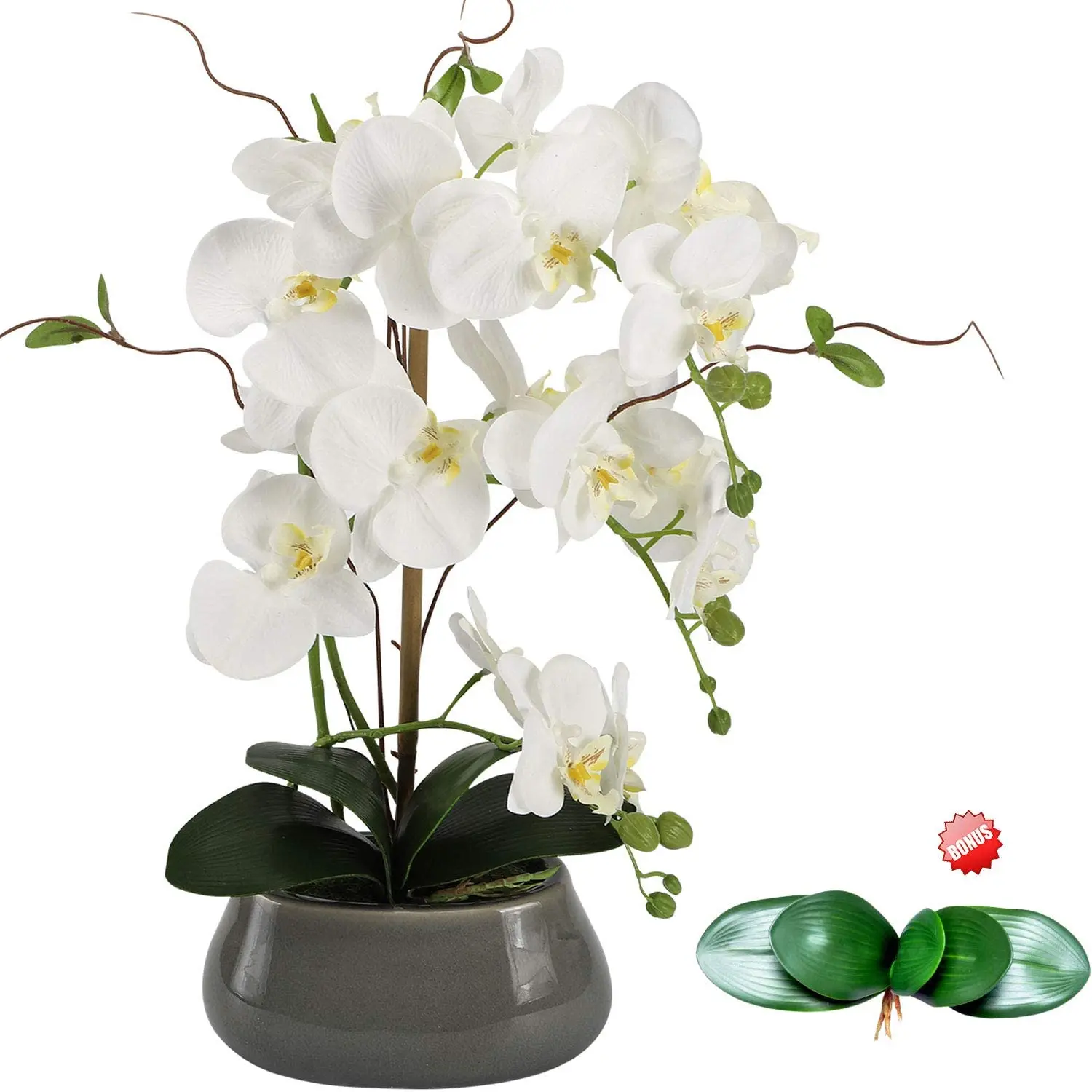 Artificial Orchid Flowers Cent - огляд і ціна Desk Setup Plants