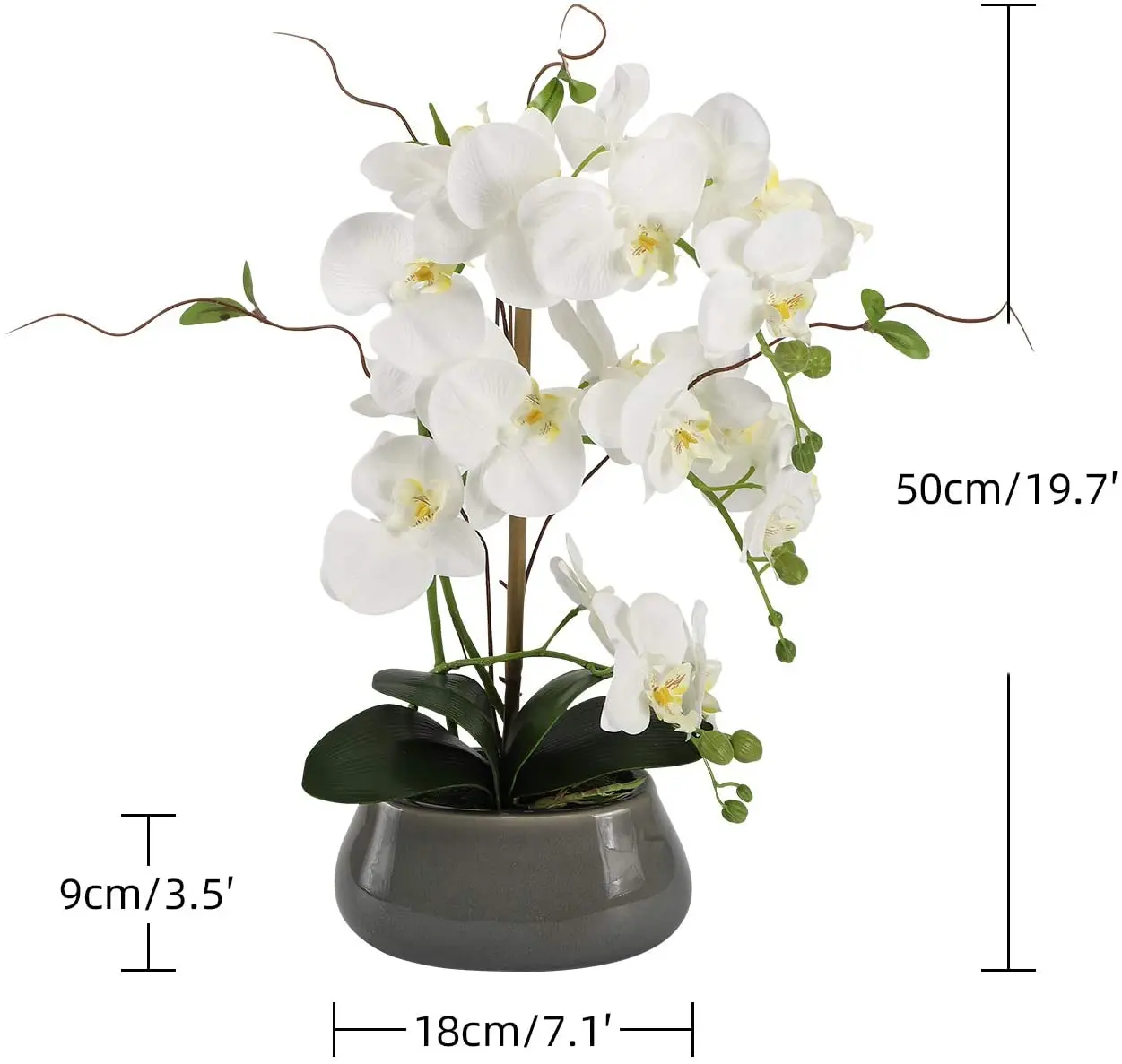 Artificial Orchid Flowers Cent - огляд і ціна Desk Setup Plants