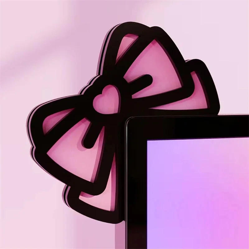 Kawaii Pink Acrylic Bow Monito - огляд і ціна Desk Setup In Office
