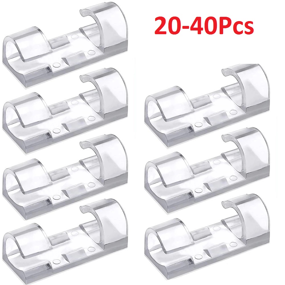 40PCS Cable Organizer Clips Ca - огляд і ціна Desk Setup Cable Management