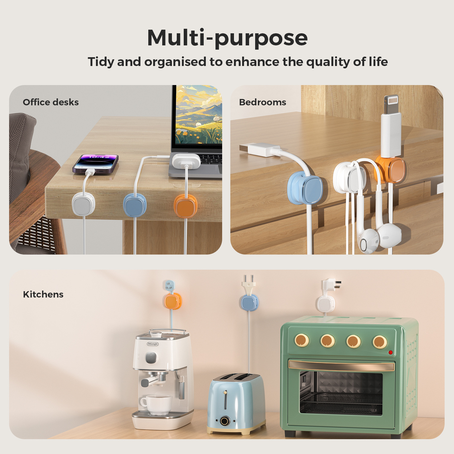 adhesive cable organizer Cable - огляд і ціна Desk Setup Cable Management
