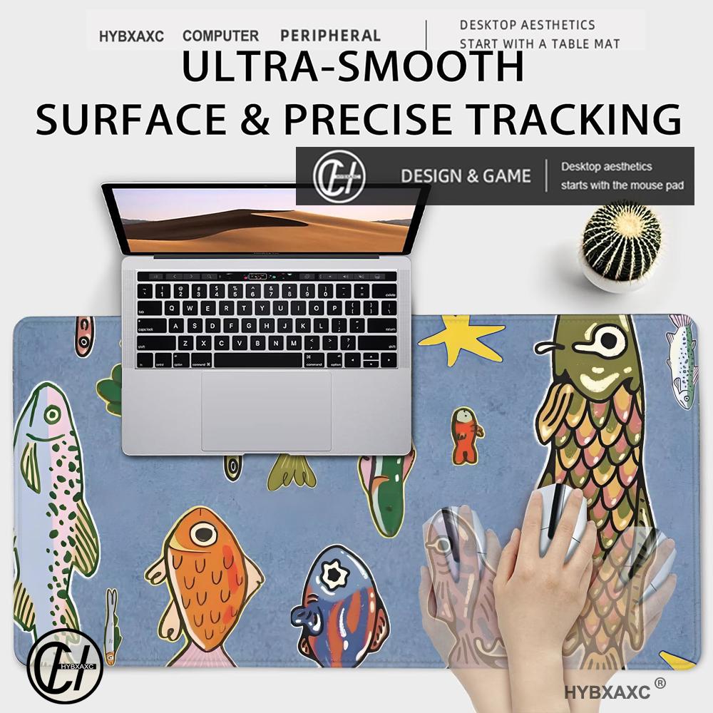 Colorful Fish Art Desk Mat Mou - огляд і ціна Desk Setup Designer