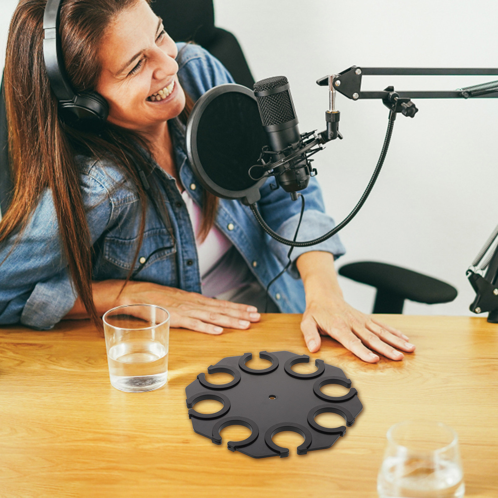 1Set Microphone Holder Tray Sh - огляд і ціна Desk Setup Studio