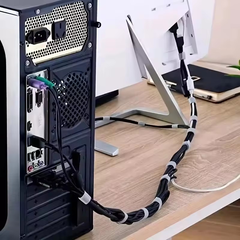 Cable Organizer Ties Tearable  - огляд і ціна Desk Setup Cable Management