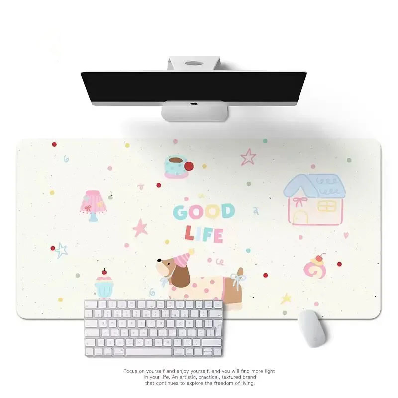Cute Pixel Kitten Kawaii Carto - огляд і ціна Desk Pad Leather Large