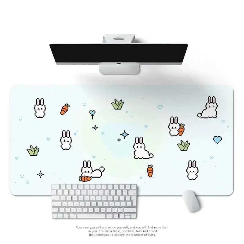 Cute Pixel Kitten Kawaii Carto - огляд і ціна Desk Pad Leather Large