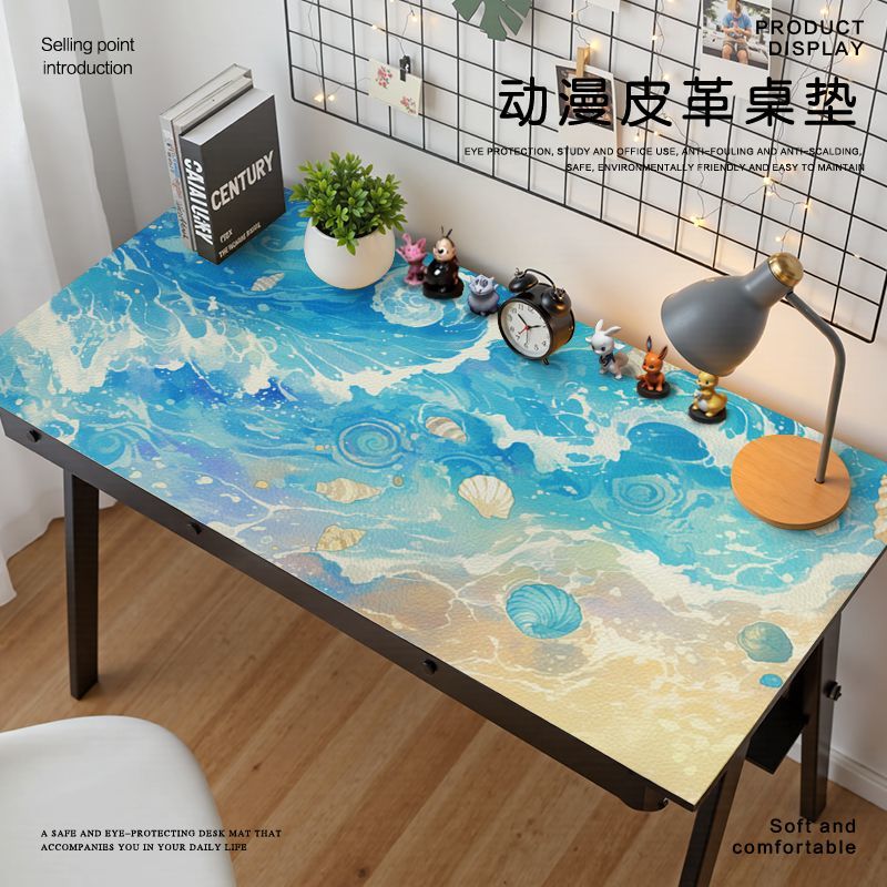 Ins Summer Wave Beach Anti Dir - огляд і ціна Desk Pad Leather Large