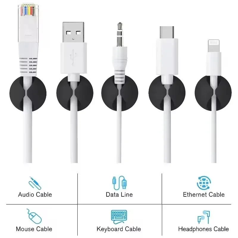 5/50Pcs Desktop Wall Cable Cli - огляд і ціна Desk Setup Cable Management