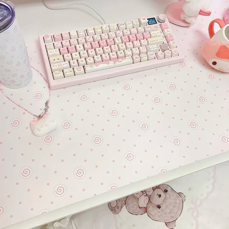 Ins Cute Pink Polka Dot Pu Lea - огляд і ціна Desk Pad Leather Large