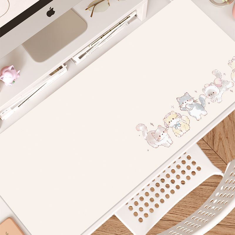 Pink Kawaii Kitten Leather Des - огляд і ціна Desk Pad Leather Large