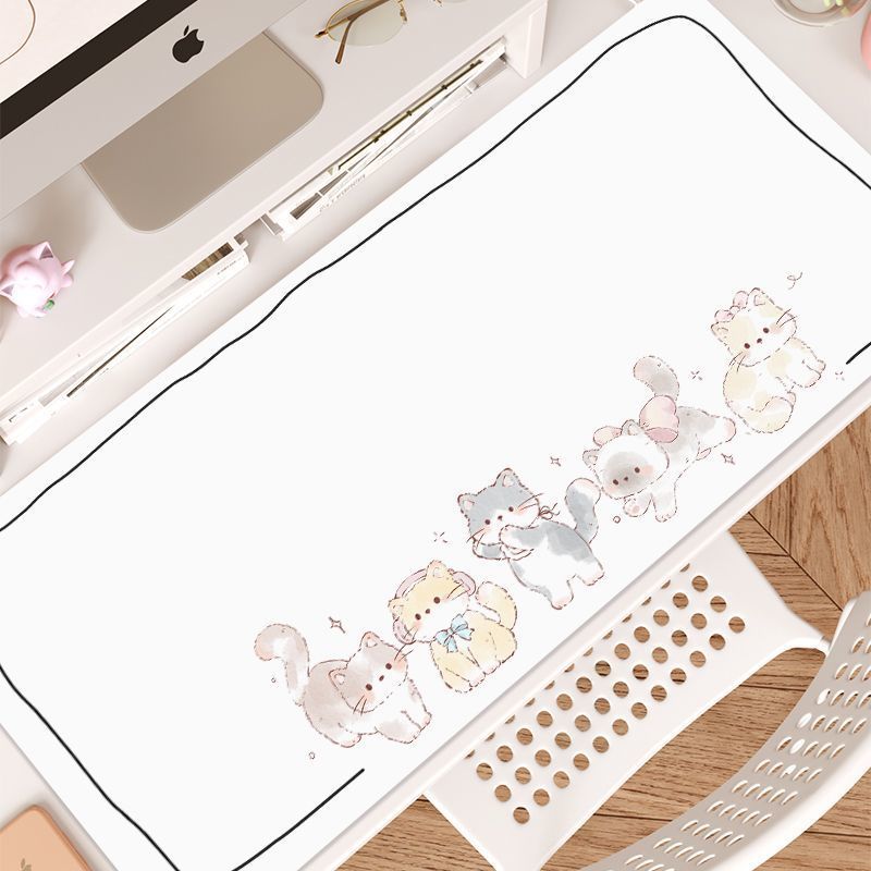 Pink Kawaii Kitten Leather Des - огляд і ціна Desk Pad Leather Large