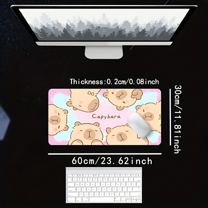 Stylish Cute Cartoon Capybara  - огляд і ціна Desk Setup In Office