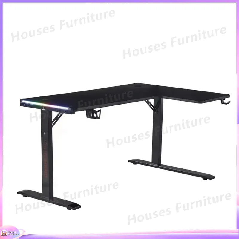 Large 160cm Gaming Desk with L - огляд і ціна Desk Setup In Office