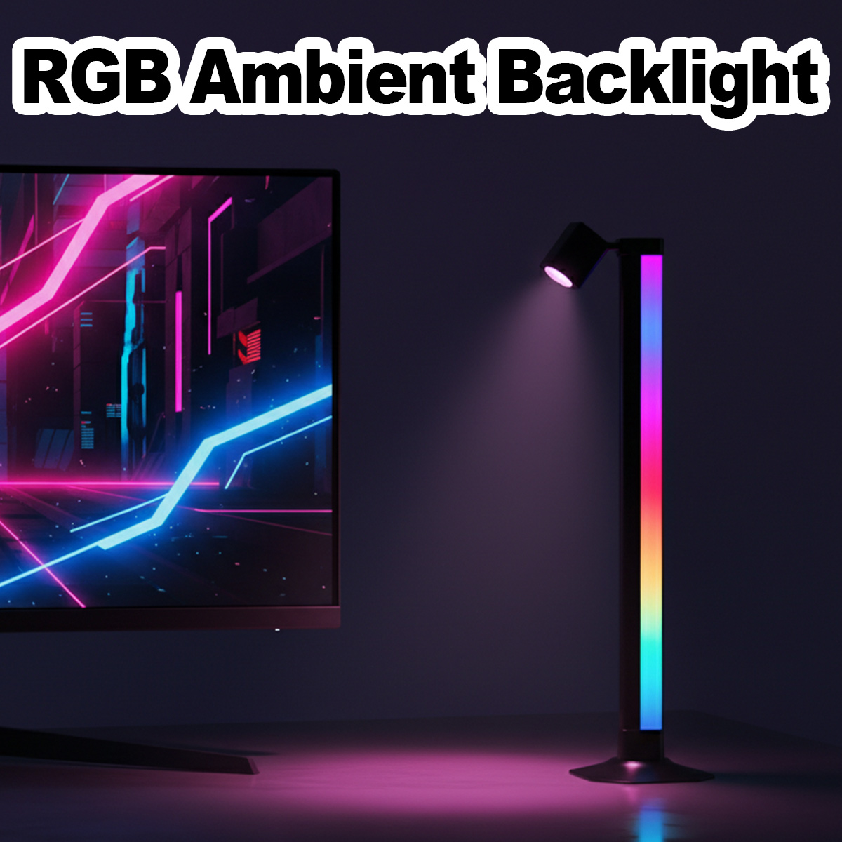 Smart Light Bar LED RGB Music  - огляд і ціна Gaming Setup Desk