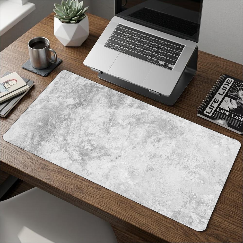 Minimalist Grey Marble Texture - огляд і ціна Desk Setup Grey