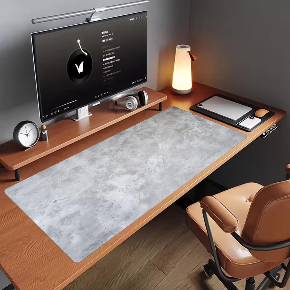 Minimalist Grey Marble Texture - огляд і ціна Desk Setup Grey