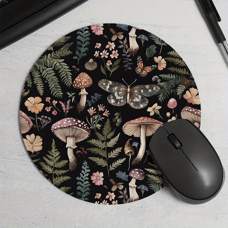 Round Forest Plant Mouse Pad R - огляд і ціна Desk Setup In Office