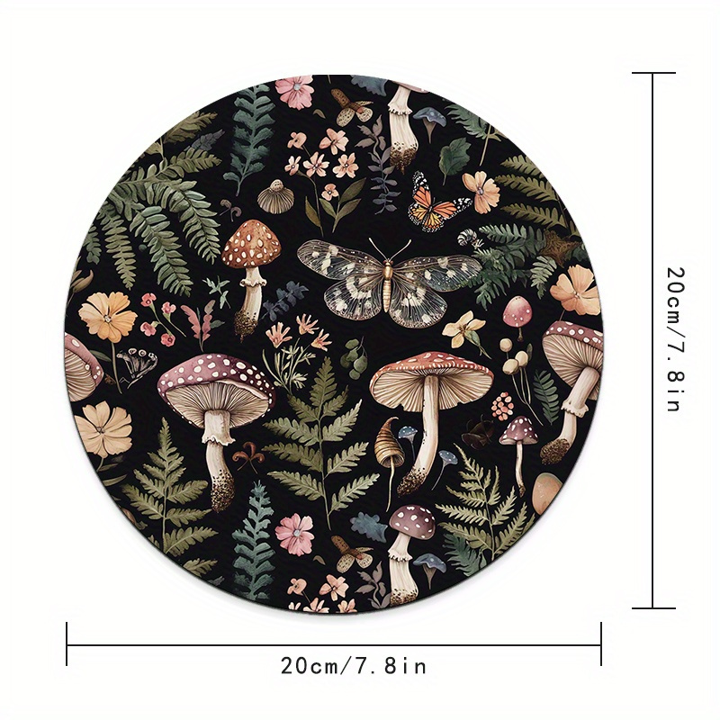 Round Forest Plant Mouse Pad R - огляд і ціна Desk Setup In Office