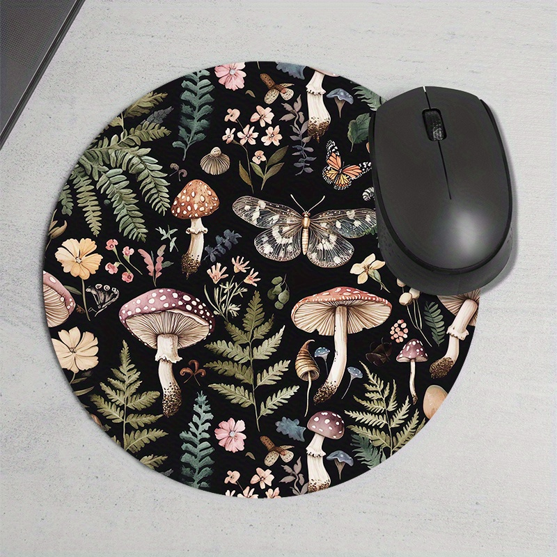 Round Forest Plant Mouse Pad R - огляд і ціна Desk Setup In Office