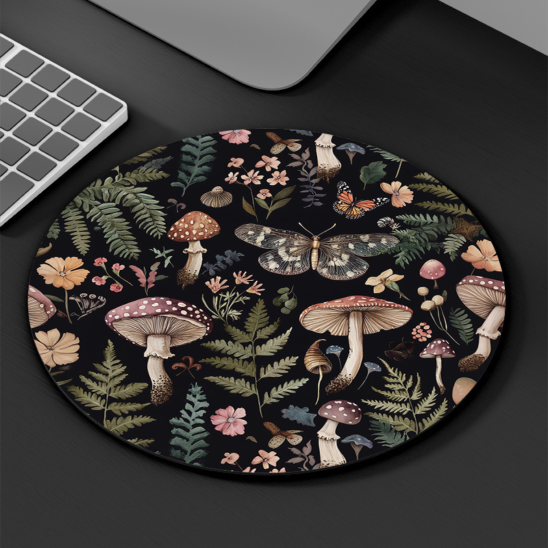 Round Forest Plant Mouse Pad R - огляд і ціна Desk Setup In Office